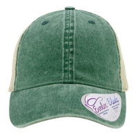 Infinity Her Women's Washed Mesh-Back Cap, Jade / Daisy / Khaki, Front view