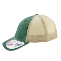 Infinity Her Women's Washed Mesh-Back Cap, Jade / Daisy / Khaki, Left Side view