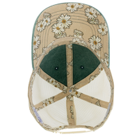 Infinity Her Women's Washed Mesh-Back Cap, Jade / Daisy / Khaki, Visor view