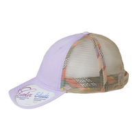 Infinity Her Women's Washed Mesh-Back Cap, Lavender / Stripes / Stripes, Left Side view