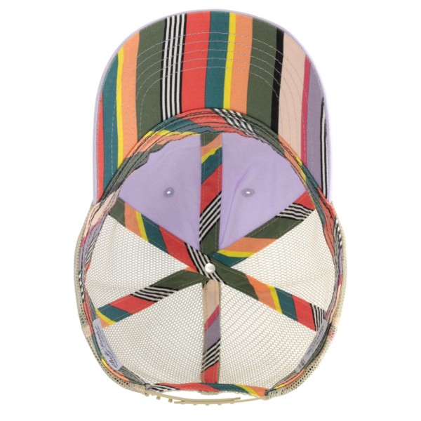 Infinity Her Women's Washed Mesh-Back Cap, Lavender / Stripes / Stripes, Visor view