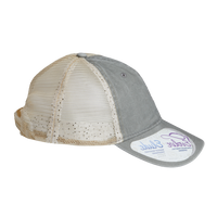 Infinity Her Women's Washed Mesh-Back Cap, Light Grey / Polka Dots / Polka Dots, Right Side view