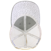 Infinity Her Women's Washed Mesh-Back Cap, Light Grey / Polka Dots / Polka Dots, Visor view