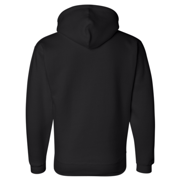 J. America Men's Premium Hooded Sweatshirt, Black, Back view