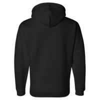 J. America Men's Premium Hooded Sweatshirt, Black, Back view