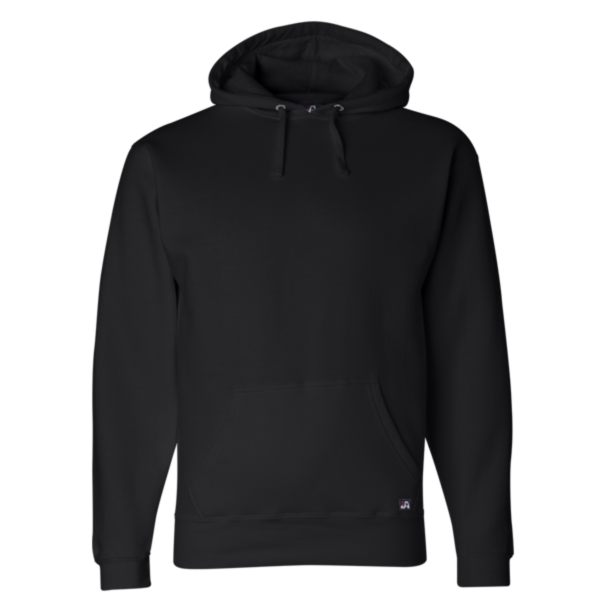 J. America Men's Premium Hooded Sweatshirt, Black, Front view
