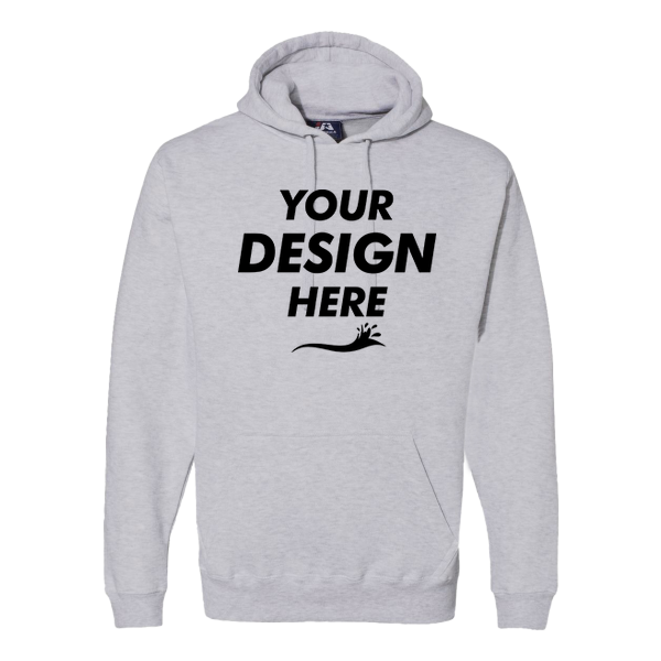 J. America Men's Premium Hooded Sweatshirt, Oxford, Front view, Mockup