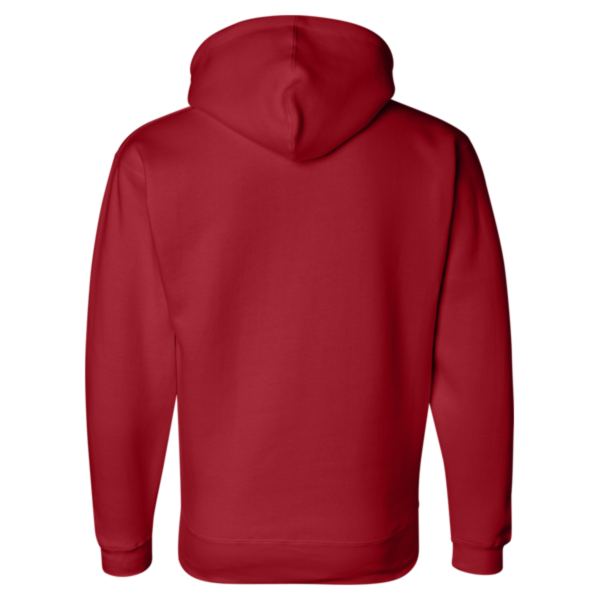 J. America Men's Premium Hooded Sweatshirt, Red, Back view