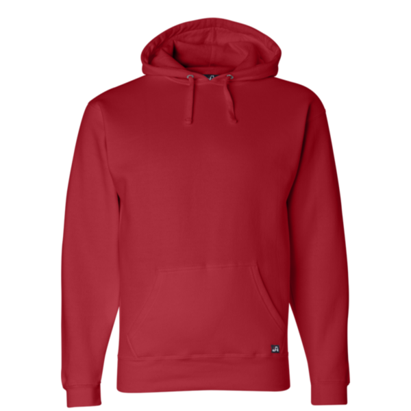 J. America Men's Premium Hooded Sweatshirt, Red, Front view