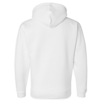 J. America Men's Premium Hooded Sweatshirt, White, Back view