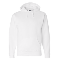 J. America Men's Premium Hooded Sweatshirt, White, Front view