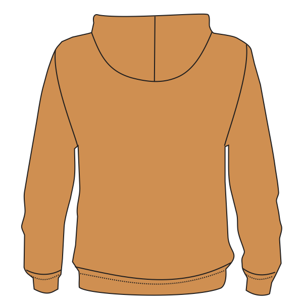 J. America Men's Tailgate Hooded Sweatshirt, Copper, Back view