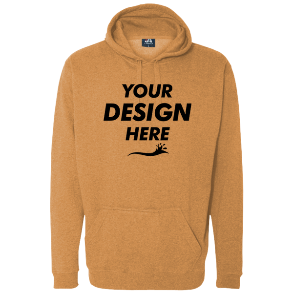 J. America Men's Tailgate Hooded Sweatshirt, Copper, Front view, Mockup