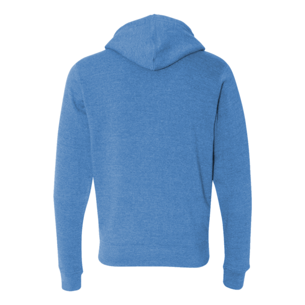 J. America Men's Triblend Full-Zip Hooded Sweatshirt, Cool Royal Triblend, Back view