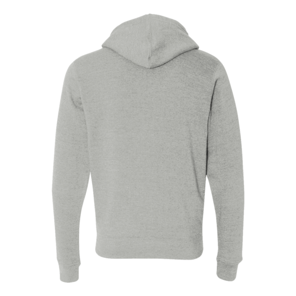 J. America Men's Triblend Full-Zip Hooded Sweatshirt, Grey Triblend, Back view