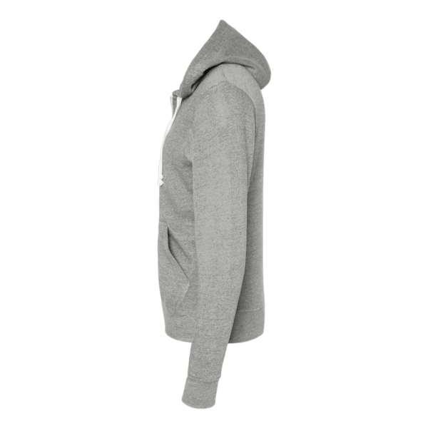 J. America Men's Triblend Full-Zip Hooded Sweatshirt, Grey Triblend, Left Sleeve view