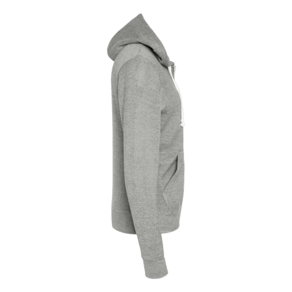 J. America Men's Triblend Full-Zip Hooded Sweatshirt, Grey Triblend, Right Sleeve view