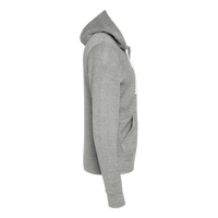 J. America Men's Triblend Full-Zip Hooded Sweatshirt, Grey Triblend, Right Sleeve view
