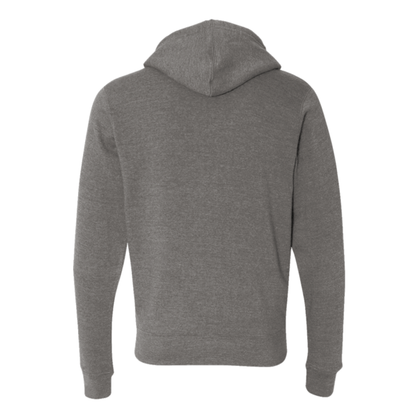 J. America Men's Triblend Full-Zip Hooded Sweatshirt, Smoke Triblend, Back view