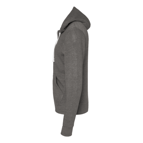 J. America Men's Triblend Full-Zip Hooded Sweatshirt, Smoke Triblend, Left Sleeve view
