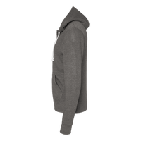 J. America Men's Triblend Full-Zip Hooded Sweatshirt, Smoke Triblend, Left Sleeve view