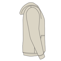 J. America Men's Vintage Heather Hooded Sweatshirt, Oatmeal Heather / Smoke Heather, Right Long Sleeve view
