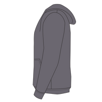 J. America Men's Vintage Heather Hooded Sweatshirt, Smoke Heather / Charcoal Heather, Left Long Sleeve view