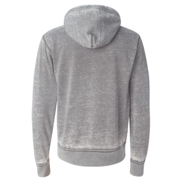 J. America Men's Vintage Zen Fleece Full-Zip Hooded Sweatshirt, Cement, Back view