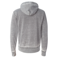 J. America Men's Vintage Zen Fleece Full-Zip Hooded Sweatshirt, Cement, Back view