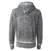 J. America Men's Vintage Zen Fleece Full-Zip Hooded Sweatshirt, Dark Smoke, Back view