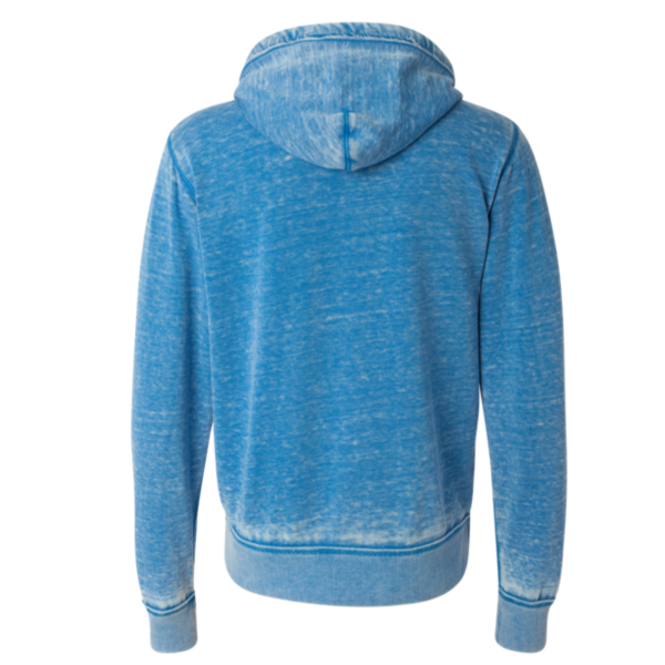 J. America Men's Vintage Zen Fleece Full-Zip Hooded Sweatshirt, Royal, Back view
