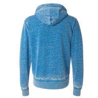J. America Men's Vintage Zen Fleece Full-Zip Hooded Sweatshirt, Royal, Back view