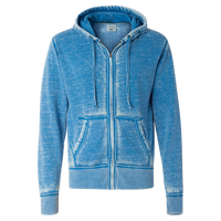 J. America Men's Vintage Zen Fleece Full-Zip Hooded Sweatshirt, Royal, Front view