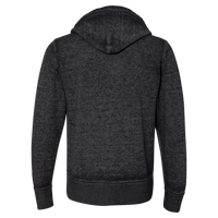 J. America Men's Vintage Zen Fleece Full-Zip Hooded Sweatshirt, Twisted Black, Back view