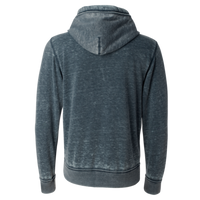 J. America Men's Vintage Zen Fleece Full-Zip Hooded Sweatshirt, Vintage Navy, Back view