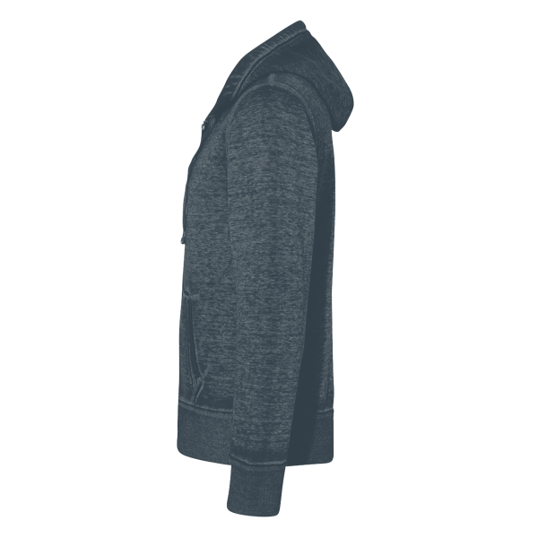 J. America Men's Vintage Zen Fleece Full-Zip Hooded Sweatshirt, Vintage Navy, Left Sleeve view