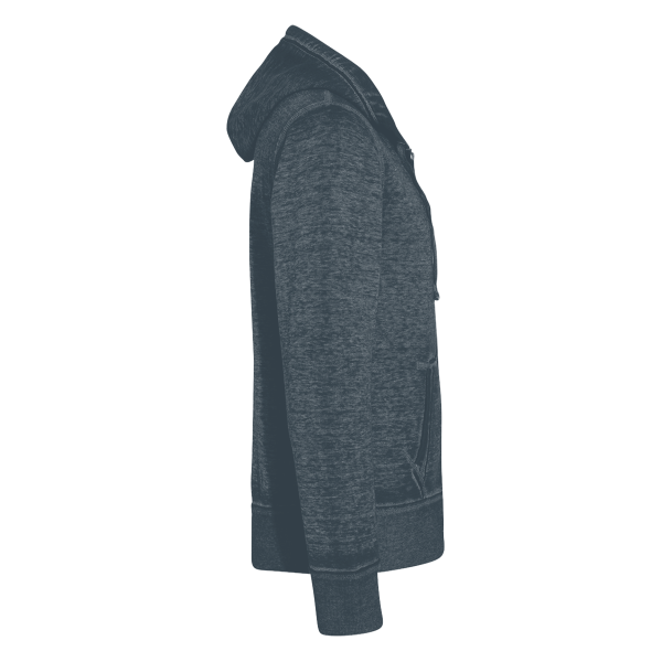 J. America Men's Vintage Zen Fleece Full-Zip Hooded Sweatshirt, Vintage Navy, Right Sleeve view