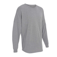 J. America Unisex Game Day Jersey Long Sleeve T-Shirt, Charcoal Heather / Charcoal Heather, Right Sleeve view