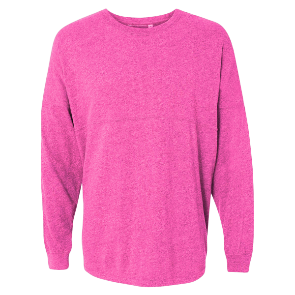 J. America Unisex Game Day Jersey Long Sleeve T-Shirt, Pink / Pink, Front view