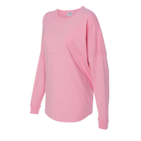 J. America Unisex Game Day Jersey Long Sleeve T-Shirt, Pink / Pink, Left Sleeve view