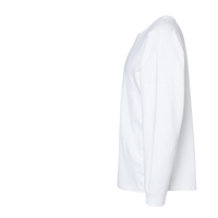 J. America Unisex Game Day Jersey Long Sleeve T-Shirt, White / White, Left Sleeve view