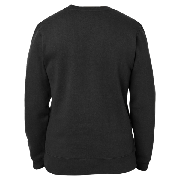 J. America Unisex Premium Fleece Crewneck Sweatshirt, Black, Back view