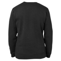 J. America Unisex Premium Fleece Crewneck Sweatshirt, Black, Back view