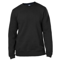 J. America Unisex Premium Fleece Crewneck Sweatshirt, Black, Front view