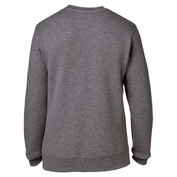 J. America Unisex Premium Fleece Crewneck Sweatshirt, Charcoal Heather, Back view