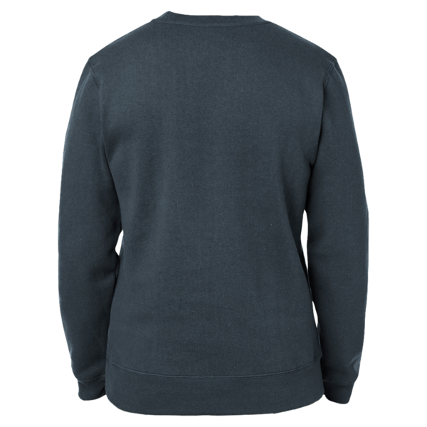 J. America Unisex Premium Fleece Crewneck Sweatshirt, Navy, Back view