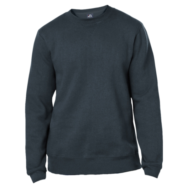 J. America Unisex Premium Fleece Crewneck Sweatshirt, Navy, Front view