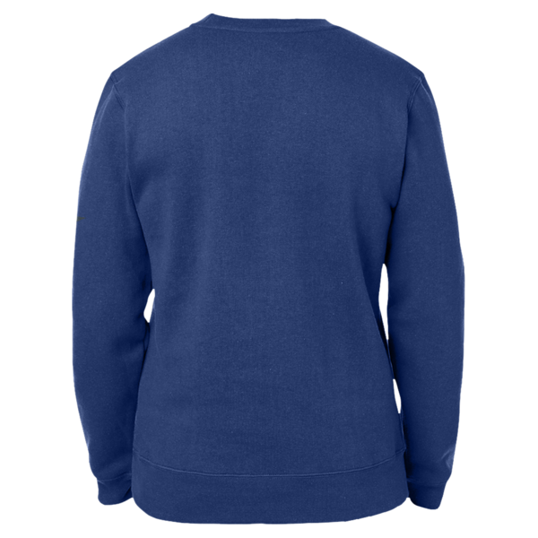 J. America Unisex Premium Fleece Crewneck Sweatshirt, True Navy, Back view