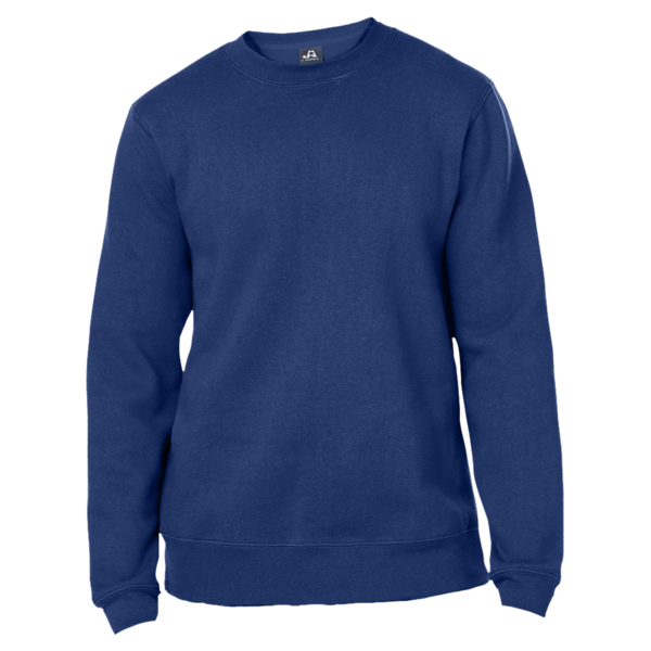 J. America Unisex Premium Fleece Crewneck Sweatshirt, True Navy, Front view