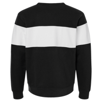 J. America Unisex Varsity Fleece Crewneck Sweatshirt, Black, Back view